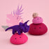 DASHDU - Tulip Triceratops - Mini Purple Felt Dinosaur